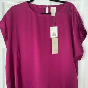 BNWT Joie Magenta Purple Silk Blouse XL